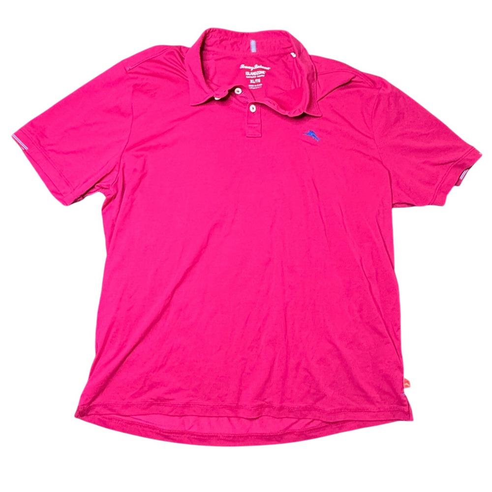 Tommy Bahama IslandZone Polo Shirt Moisture Wicking‎ Pink XL